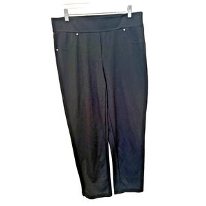 Rebecca Malone Women Black Casual Pants L Petites